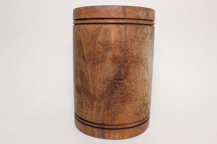 Chinese Wood Carved Brushpot