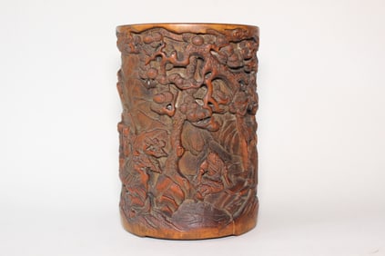 Chinese Bamboo Carved Brushpot