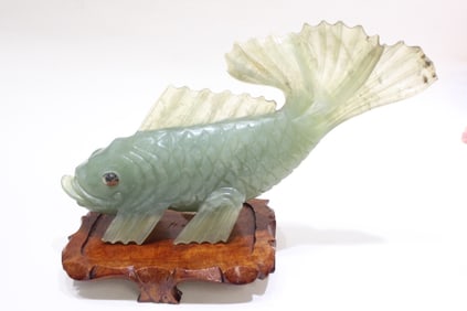 Chinese Jade Carved Fish