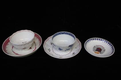 Chinese Famille Rose Porcelain Cup&Plate Group