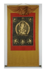 Qing Chinese Hand Paint Color Thanka