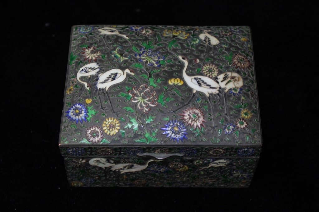 Chinese Enamel Rectangular Export Box (1 of 9)