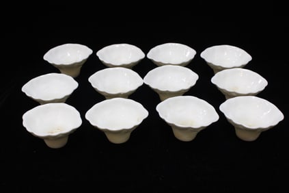 Chinese White Glazed Porcelain Cups Set