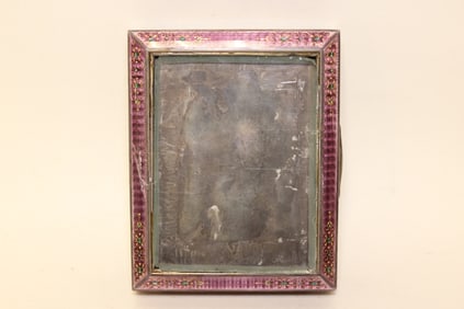 Silver Enamel Rectangle Box
