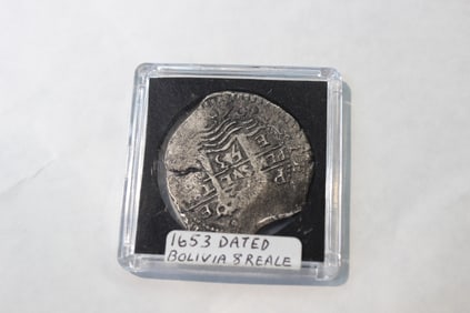 Dated Bolivia reale silver coin