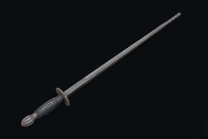 Antique Qing Chinese Traditional Iron Rod Weapon