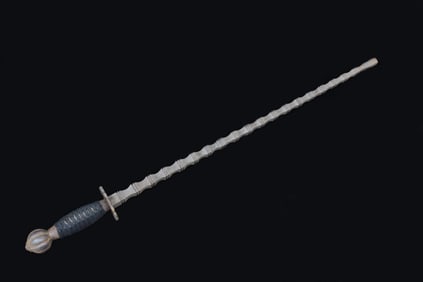 Antique Qing Chinese Traditional Iron Rod Weapon