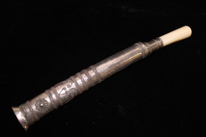 Asian Dagger w Silver Scabbard.