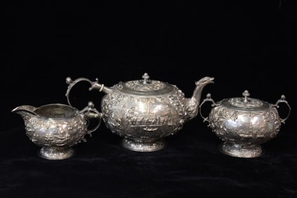 Continental Silver Teapot Set