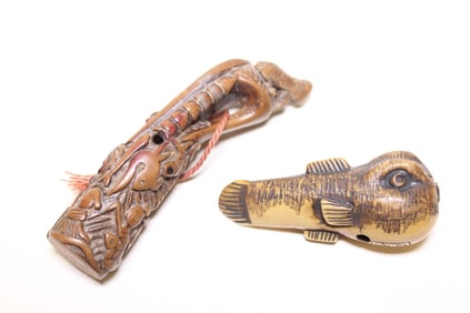 Two Fine Japanese Carved Netsuke