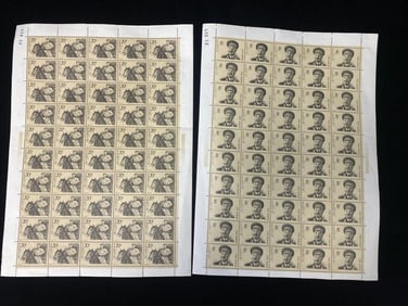 Two Pages Chinese Stamps