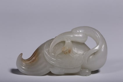 Chinese Jade Carved Swan
