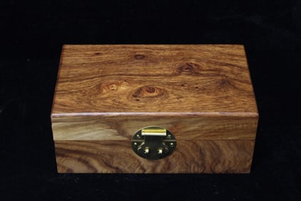 A Huanghua li Wood document box and cover,