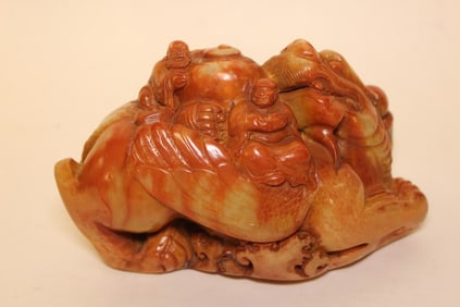 Chinese Carved Figural and Beast Seal