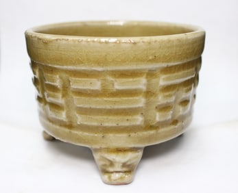 Chinese Glazed Tripod Incense Burner