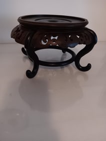 Chinese Antique Rose Wood Carved vase stand.