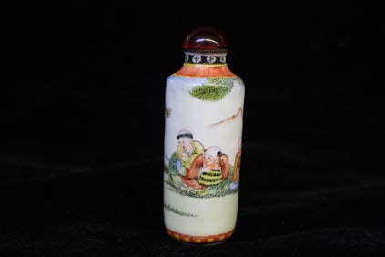 Vintage Chinese Hand Paint Snuff Bottle,Mark