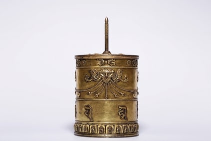 Chinese Gilt Bronze Prayer wheel
