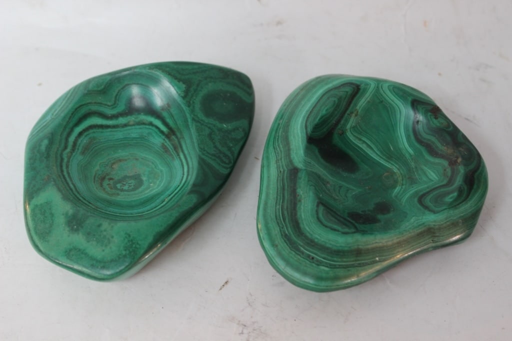 Two Malachite Stone Tray (1 of 4)