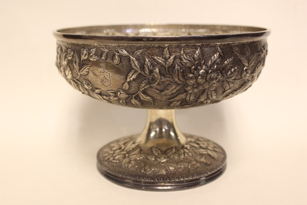 S.KIRK & SON STERLING REPOUSSE COMPOTE. (1 of 10)