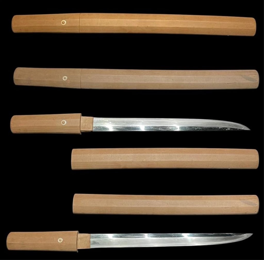 signed WAKIZASHI, Shobuzukuri ,Muromachi period (1 of 8)