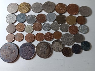 Lots of 39 World-wide Coins, Some Silver