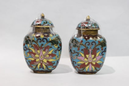Two Chinese 18th.C Cloisonne Snuff Bottles