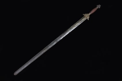 Qing Chinese Jian Sword,Mark"Sheng Guanglong"