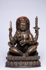 Chinese Mix-metal Bronze Buddha Sculpture