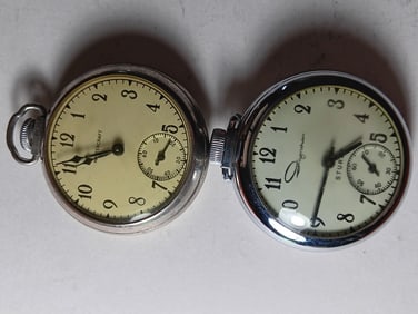 2 ART DECO POCKET WATCHES