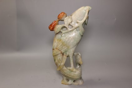 Vintage Chinese Jadeite Carved Phoenix