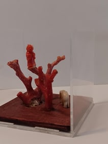 Fine Coral Figure on Stand