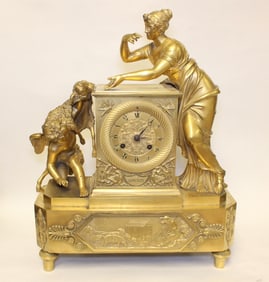 Antique Empire Style Figural Clock
