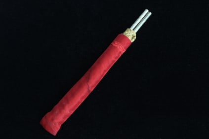 Pair of Huanghuali Wood Chopsticks w Silver mount