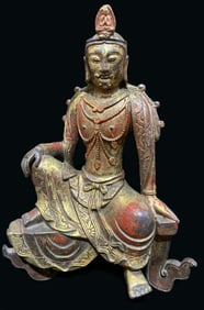 Chinese Gilt Bronze Seat Buddha