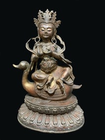 Chinese Gilt Bronze Seat Buddha