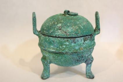 Chinese Bronze Footed Incense Burner
