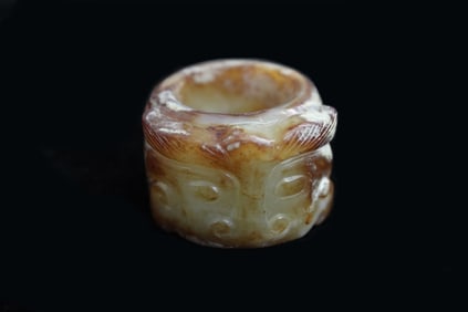 Chinese Jade Carved Thumb Ring