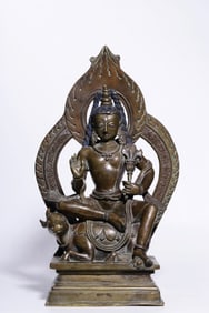 Chinese Mix-Metal Bronze Buddha Sculpture