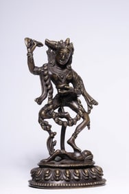Chinese Mix-Metal Bronze Buddha Sculpture