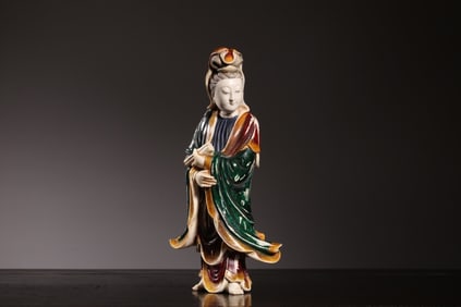 Chinese Soapstone Carved Guanyin Figurine