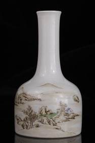 Chinese Famille Rose Porcelain Zun Vase,Mark