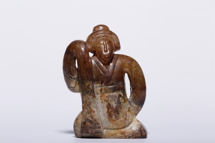 Chinese Hetian Jade Carved Figural