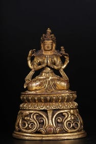 Chinese Gilt Bronze Buddha Statue
