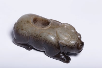 Chinese Hetian Jade Carved Beast