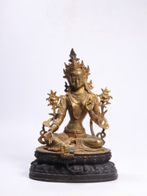 Chinese Gilt Bronze Buddha Sculpture