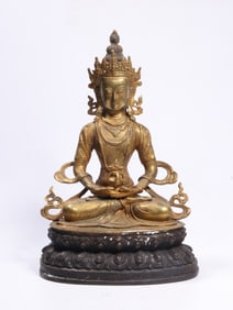 Chinese Gilt Bronze Buddha Statue