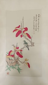 Chinese Ink Color Painting,Flowers and Birds