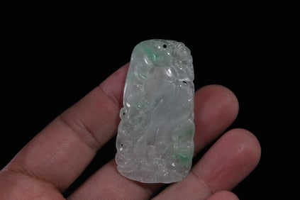 Chinese Jadeite Carved Plaque