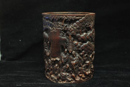 Chinese Bamboo Carved Brushpot